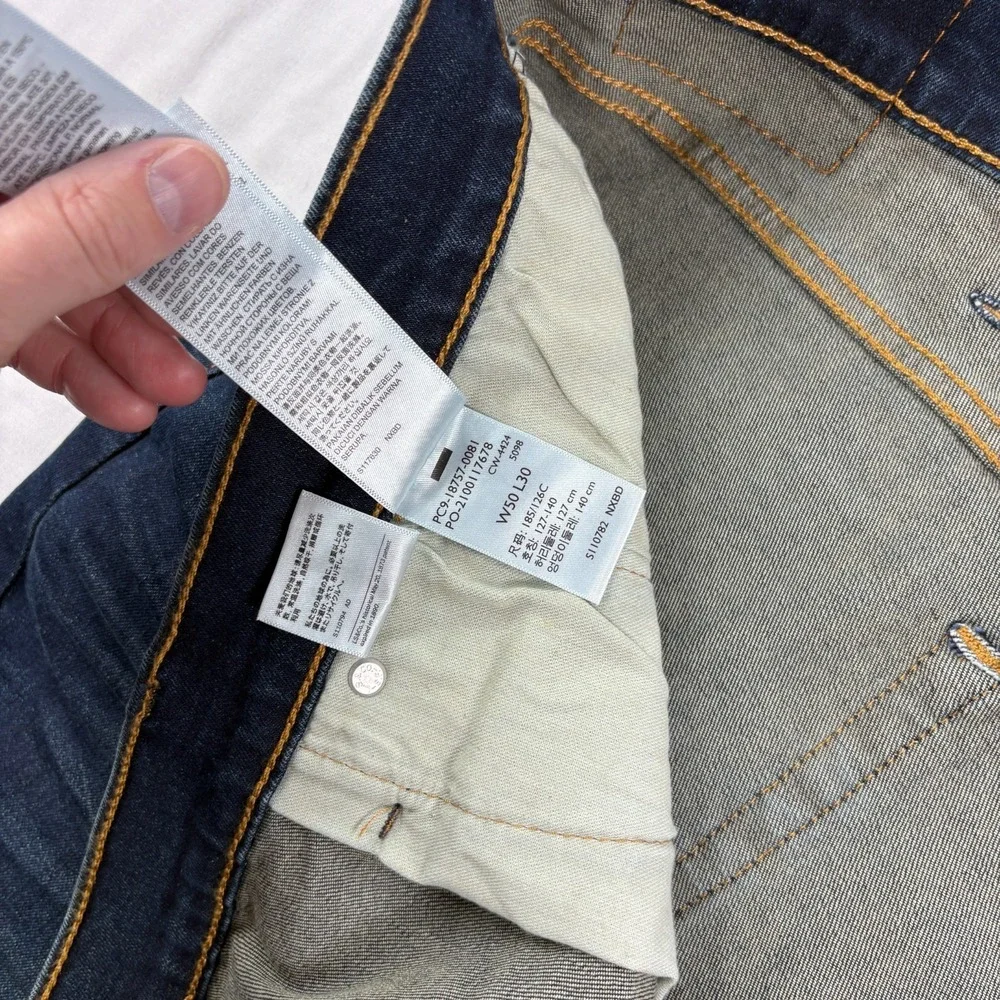 Levis 541 Jeans Mens 50x30 Blue Athletic Taper Stretch Denim NEW
